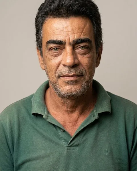 Seu Jorge, pai da Helena, personagem fictícia criada com inteligência artificial